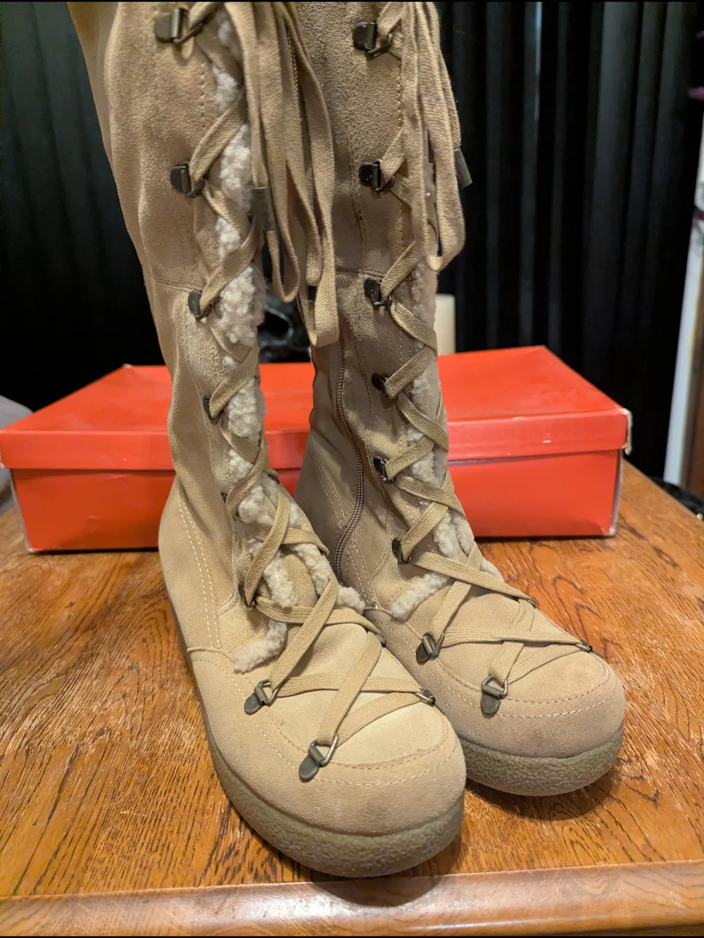 Circa 2008, R2 Tan Suede Winter Boots